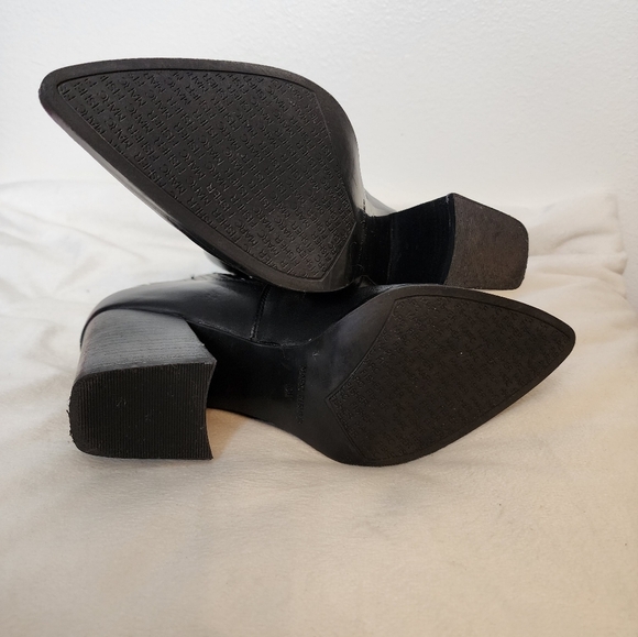 Marc Fisher Womens Ellard Pointy Toe Boots Ankle Booties Classic Leather Black - Picture 7 of 14